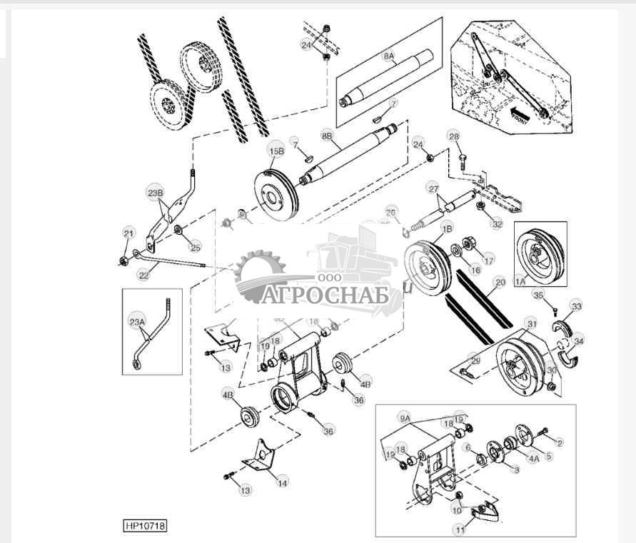 FINE CUT STRAW CHOPPER DRIVES (REAR) 